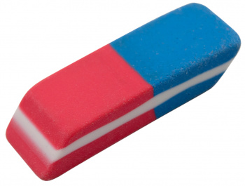Ластик Buro B&R 41x14x8мм резина термопластичная красный/синий